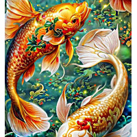 Алмазная мозаика "Золотые рыбки" Алмазная мозаика "Золотые рыбки"