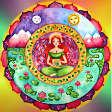 Алмазная мозаика "Мандала зачатия,беременности и родов" Алмазная мозаика "Мандала зачатия,беременности и родов"