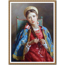 Алмазная мозаика "Заплетая косу"