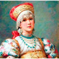 Алмазмная мозаика "Боярыня со шкатулкой" Алмазмная мозаика "Боярыня со шкатулкой"