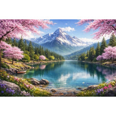 Алмазная мозаика  Горный пейзаж