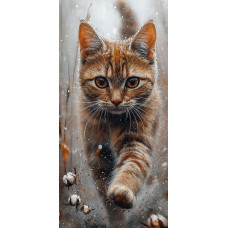 Алмазная мозаика кот в тумане